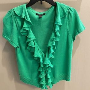 I.N.C. Green short sleeve cardigan. Large